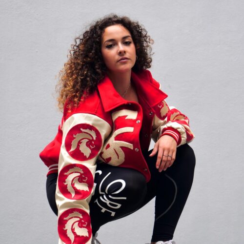 Bombers rouge “Magloire Paris” – Édition Limitée | Motif Lion emblématique