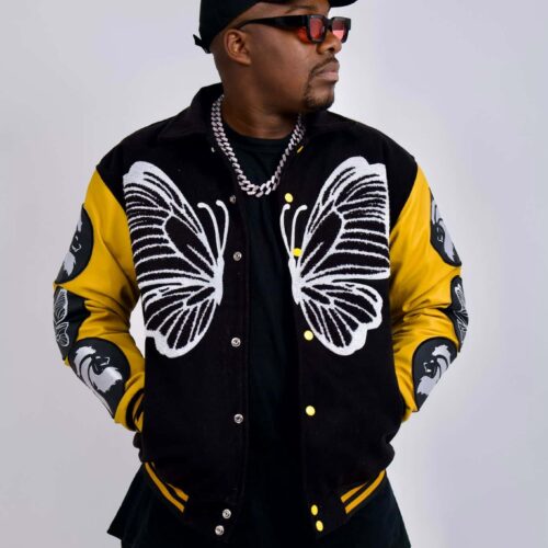 Bombers jaune “Magloire Paris” – Édition Limitée | Motif papillon emblématique