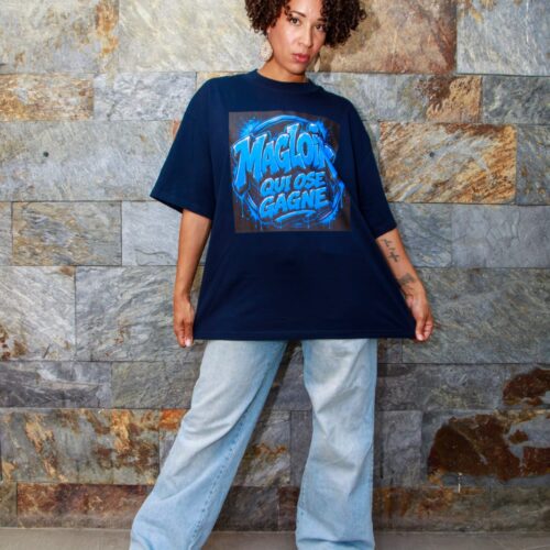 T-shirt Qui Ose Gagne oversize